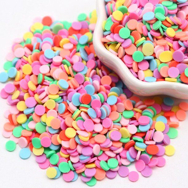 Boxi Slime Star Flower Smiley Candy Fruit Slices Multi-series Arcilla polimérica Sprinkles DIY Nail Art Accesorios hechos a mano 10g Tan Jianjun unisex