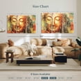 thumbnail image 4 of Elephant Stock Statue Of Buddha Wall Art - Horizontal Multi Panel Canvas - Living Room Wall Decor - People Multi Panel - Gray And Yellow Decor - 57" x 36", 4 of 8