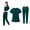 42109-Dark Green, variant on Medical Nursing Uniforms Set Doctor Work Surgical Uniforms Shirt and Pant Set Unisex