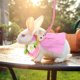 thumbnail image 4 of Vestido para mascotas animales pequeños, 1 juego de ropa de conejo para mascotas, disfraz de conejo, chaleco de conejo, arnés y correa, lindo, para conejos, chinchillas, ardillas o perros pequeños, 4 of 5