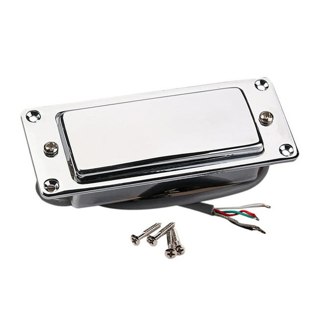 Wosthever Pastilla eléctrica Guitarra Pastillas de doble bobina Aleación de zinc Tamaño compacto A prueba de herrumbre Instalación práctica Accesorios para instrumentos musicales Wosthever OD032288-00B