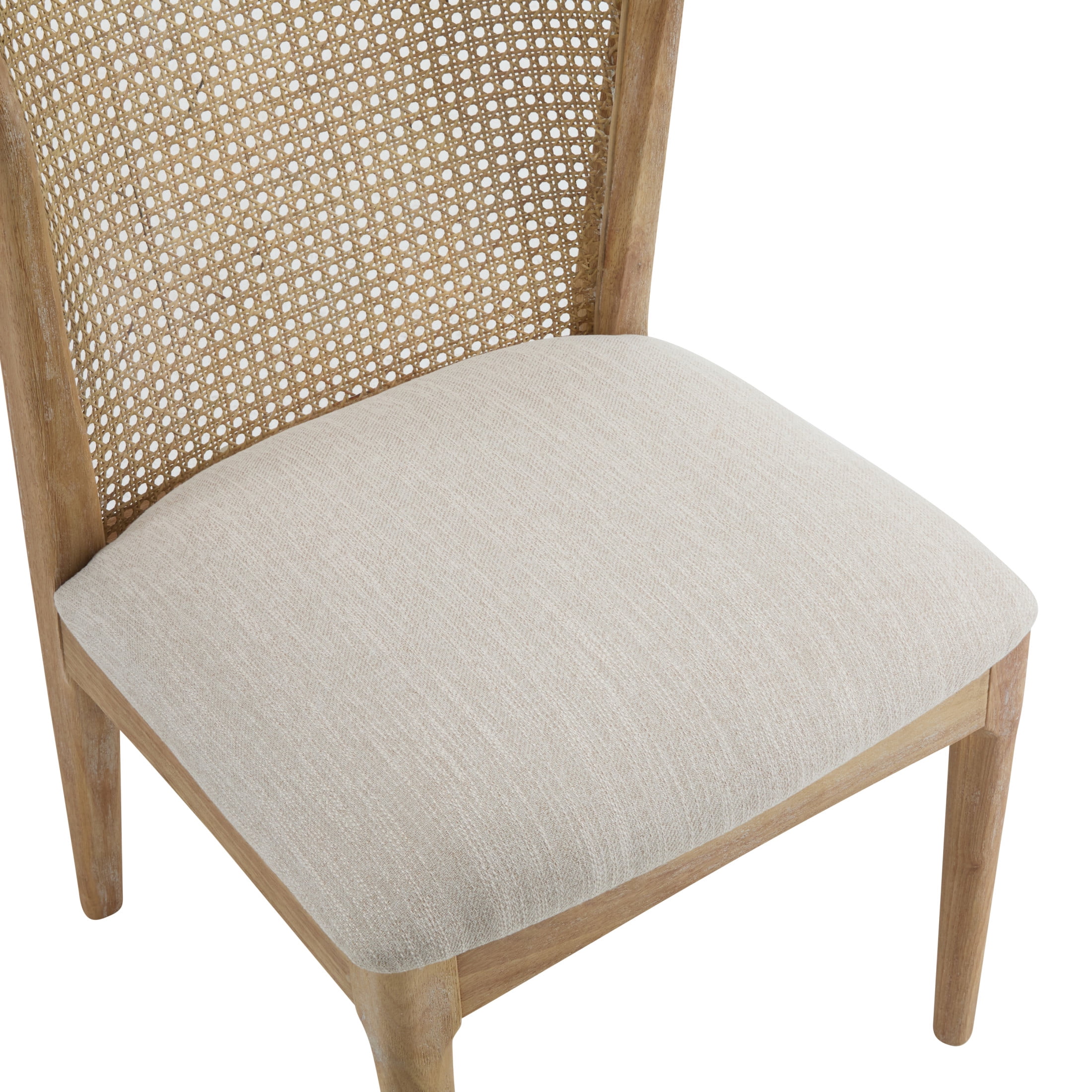Christopher Knight Home 7-Piece Extendable Dining Set with Rattan Back Upholstered Chairs, Light Natural