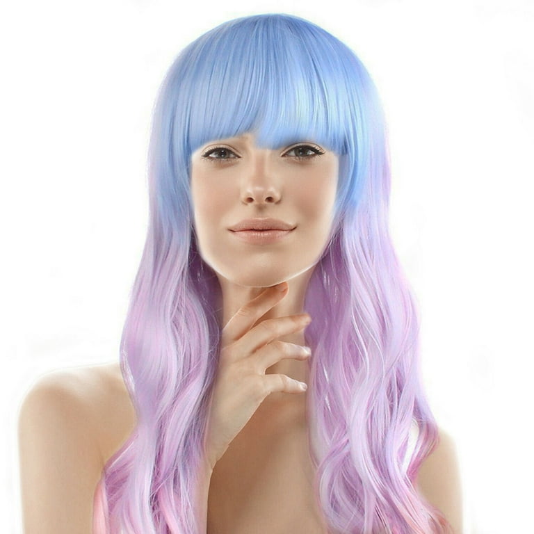 Pink and hot sale purple cosplay wig