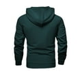 thumbnail image 5 of Dresfit Sweatsuit Men Winter Big and Tall Drawstring Sweatpants and Hoodies Set Solid Long Sleeve Athletic Loungewear 2025 Fleece Workout Outfit Dark Green #2 Polyester, 5 of 6