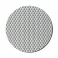 thumbnail image 1 of Abstract Geometry Mouse Pad for Computers, Rhythmic Monochrome Random Motifs Arrangement Illustration, Round Non-Slip Thick Rubber Modern Mousepad, 8" Round, Charcoal Grey and White, by Ambesonne, 1 of 2