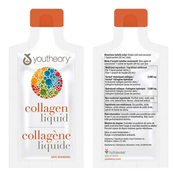 Youtheory Collagen Liquid - 24 Packets | Skin & Joint Health on the Go