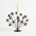 thumbnail image 4 of Metal Star Candle Holder, 9" Black Star Candlestick for Fourth of July Patriotic Decor, Tabletop Centerpiece for Independence Day Party Ornaments, 4 of 6