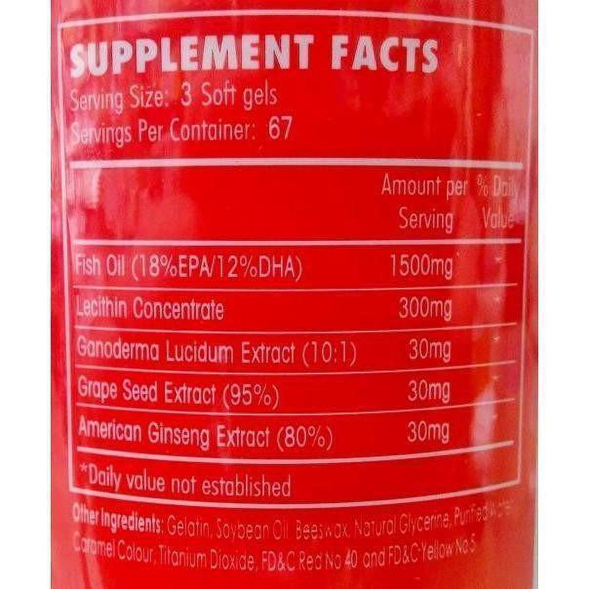 Reishi Ginseng Fish Oil (200 Softgels)