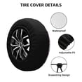 thumbnail image 2 of Fuzoiu Orchids Flowers Print Universal Spare Tire Cover with Buckle Strap, Waterproof Wheel Covers for Jeep, Trailer, RV, Truck and All Car-16 inch, 2 of 6