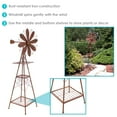 thumbnail image 3 of Sunnydaze 51" Rustic Windmill Steel Outdoor Statue, 3 of 9