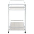 thumbnail image 5 of SAFAVIEH Lameris 2 Tier Bar Cart With Handles, Chrome/Grey (29.5 in. W x 17.9 in. D x 32.6 in. H), 5 of 9