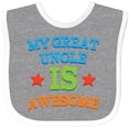 thumbnail image 3 of Inktastic My Great Uncle is Awesome Boys or Girls Baby Bib, 3 of 4