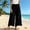 Black, variant on Gamviast Womens Wide Leg Pants Elastic Waist Crinkle Gauze Cropped Trousers with Patch Pockets Lightweight Beach Vacation Resort Casual Wear Light Blue S