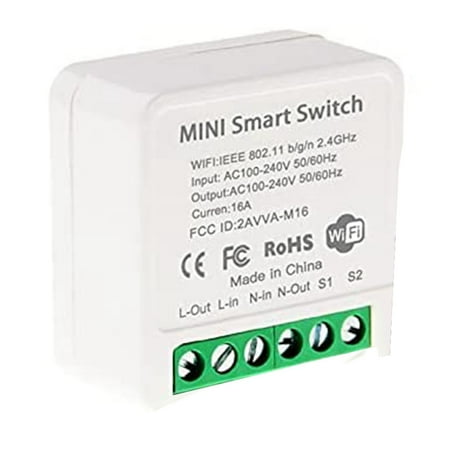 

Mini Smart WiFi Relay Switch DIY Timer Light Switch Module Smart Life/Tuya Application Wireless Remote Control