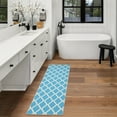 thumbnail image 5 of Ottomanson Non-Slip Hallway Runner Rug 20" x 59" Perfect for High Traffic Areas, Blue Trellis, 5 of 8
