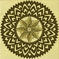 thumbnail image 1 of Ahgly Company Tapis d'Intérieur Lavable en Machine Carré Transitionnel Marron, 4 Pieds Carré, 1 of 7
