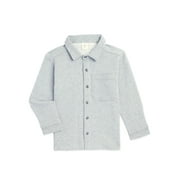 Wonder Nation Boys Long Sleeve Shacket, Sizes 4-18 & Husky