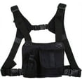 thumbnail image 1 of GHSDFBB Universal Radio Chest Harness Pack Bag Front Pocket Pouch Holster EMS Vest Rig for Two Way Radio Walkie Talkie Leather Black (Rescue Essentials), 1 of 7