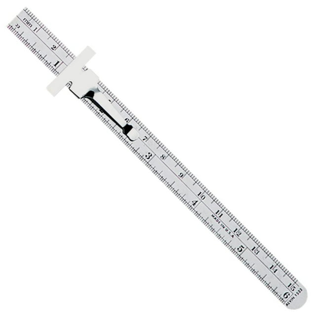 Alvin Regla De Bolsillo Métrica De Acero Inoxidable De 6 Pulgadas Modelo 1532 Regla De Bolsillo Pequeña Y Medidor De Profundidad Con Herramienta De Clip De Bolsillo De Metal Para Mejoras En El Hogar R