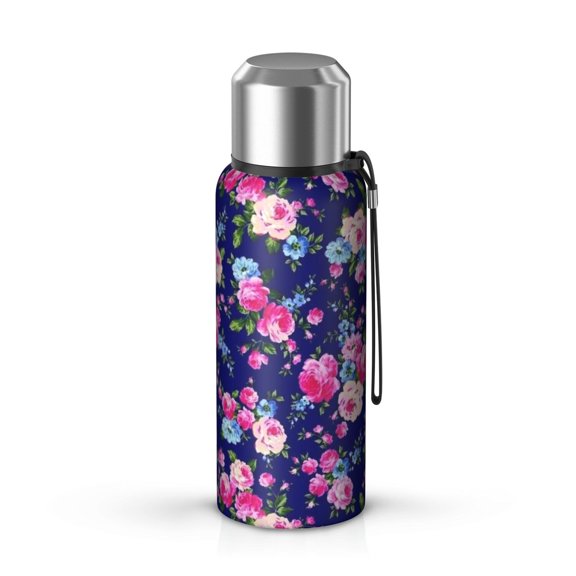 20 Oz Pioneer Flower Coffee Tumbler Double Wall Insulated Stainless Steel Water Bottle | Metal Reusable Thermoses Flask with Cup Cap | Leak & Sweat Proof with Anti-Dust Lid