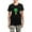 With Gray Camo Pant, variant on - Alien Pizza Pajamas - Women's Short Sleeve Print T-Shirt and Pants Dark Cotton Pajama Set