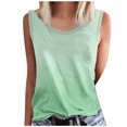 thumbnail image 2 of QUNYINEY Sleeveless Women Tank Top Casual Crew Neck Gradient Tops Summer Loose Going Out Tank Tops, 2 of 5
