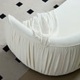 thumbnail image 4 of Kevinplus Modern Design Curved Shaped Sofa Couch, 4-Seat Upholstered Fabric Sofa for Living Room, Beige, 4 of 12