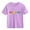 Purple, variant on Girls Short Sleeve T-Shirt White Cotton Kids Top with Rainbow Hearts Print | Casual Crew Neck Shirt for Ages 4-12 | Sizes 4T, 5T, 6, 8, 10, 12,Size 4 T