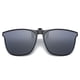 thumbnail image 5 of Gafas de sol grises con clip polarizadas para adultos con cara grande y redonda negra con montura negra de verano, 5 of 6