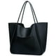 thumbnail image 1 of Bolso de hombro KKXIU de cuero vegano negro para mujer, 1 of 7