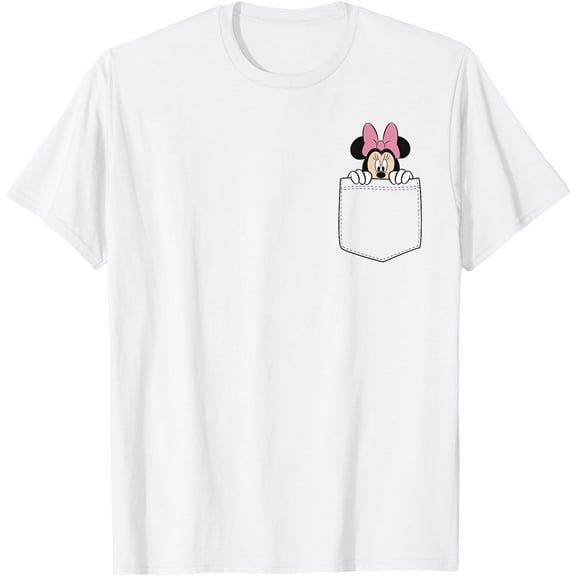 Minnie Mouse Classic Peek (Graphic Pocket Only) DTG Print Unisex T-Shirt