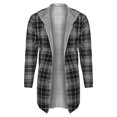 thumbnail image 5 of Lindreshi Trench Coats for Women Men Splicing Hooded Solid Trench Coat Jacket Cardigan Long Sleeve Outwear Blouse, 5 of 9