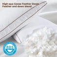 thumbnail image 6 of Goose Down Feather Pillows, Pillows King Size Set of 2,  Soft Cotton Cover Bed Pillows, Hotel Pillow for Back, Stomach or Side Sleepers, 6 of 7