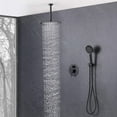 thumbnail image 3 of Kibi Circular Pressure Balanced Ceiling Mounted 2-Function Shower System with Rough In Valve, 3 of 3