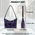 thumbnail image 7 of Kuiaobaty Crow Rose Print Leather Shoulder Purse for Women Gothic Bat Print Underarm Sling Bag with Smooth Zipper Large Capacity Hobo Purse Tote Bag for Halloween Purple, 7 of 7