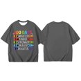 thumbnail image 4 of LUOGENLI T-Shirt pour Filles Enfants Mode Décontractée Imprimé Col Rond Manches Courtes T-Shirt Ample Maxi Chemises pour Filles Été Serré Gris 8-9 Ans, 4 of 4
