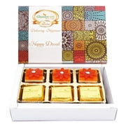 Ghasitaram Gifts Mother'S Day Gifts - Happy Diwali Box Of Assorted Bites 6 Pcs |Diwali,Holi,Rakhi,Valentine,Christmas,Birthday,Anniversary,Gift For Her,Him,Moth
