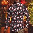 thumbnail image 2 of Camisa de manga larga con estampado navideño para hombre, top versátil informal a la moda para hombre Pompotops  oipoqjl27129, 2 of 6