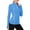 Light Blue, variant on Women's Long Sleeve Workout Tops Zip Thumb Hole Athletic Running Sweatshirt Rash Guard Pullover
