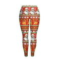 thumbnail image 5 of Lolmot Women's Ugly Christmas Leggings Xmas High Waisted Stretchy Holiday Santa Claus Print Workout Ankle Length Yoga Pants Tights Leggings, 5 of 5