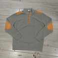 thumbnail image 3 of Ceisia Men's Loose Fit Long Sleeve Henley Shirts with Waffle Knit and Shoulder Color Block Patchwork, Stretch Blend Stand Collar Casual Tops Gifts, 3 of 5