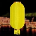 thumbnail image 1 of Nvzi 2 linternas de seda japonesas tradicionales de 10 pulgadas, lámpara colgante roja para barra de ramen con borlas doradas para decoraciones de patio al aire libre de Año Nuevo chino, 1 of 4