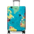 thumbnail image 1 of Travel Luggage Cover Suitcase Protector Fits 18-32 Inch Luggage Wheel Covers Patterned Travel Related Items Flower Luggage Protector Elastic Luggage Anti-scratch Suitcase Cover XL, 1 of 5