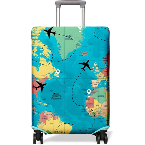 Housse de Valise de Voyage Protège-Valise Convient aux Roues de Valise de 18 à 32 Pouces Housses à Motifs Articles Liés au Voyage Fleur Protecteur de Valise Élastique Anti-Rayures Housse de Valise TG
