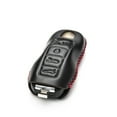 thumbnail image 3 of Vitodeco Genuine Leather Smart Key Fob Case with Leather Key Strap Compatible for Porsche 718, Porsche 911, Porsche Panamera, Porsche Cayenne (4-Button, Black/Red), 3 of 5