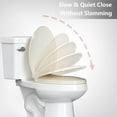 thumbnail image 3 of Soft Close Commercial Toilet Seat - Quick Release, Durable Polypropylene, Stable Shift-Free Design, Easy Install & Clean, Fits 19" Elongated Toilets, Almond, 3 of 7