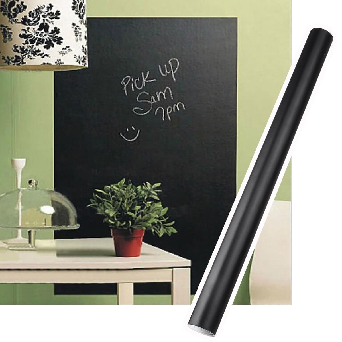 Home Kitchen Stickers Wallpaper Removable Blackboard Large Chalkboard Wall Sticker Decal Gift with 5 Chalks for Kids Toys,Restaurant Menu Chalkboard Art Quotes Office