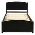 thumbnail image 2 of imerelez Twin size Platform Bed with Trundle, Espresso, 2 of 9