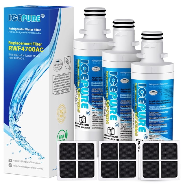 Filtro de agua y aire para refrigerador ICEPURE LT1000PC para LG