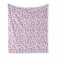 thumbnail image 1 of Flower Soft Flannel Fleece Throw Blanket, Floral Pattern Romantic Spring Valentines Day Wedding Anniversary Theme Artwork, Cozy Plush for Indoor and Outdoor Use, 50" x 70", Violet White, by Ambesonne, 1 of 5